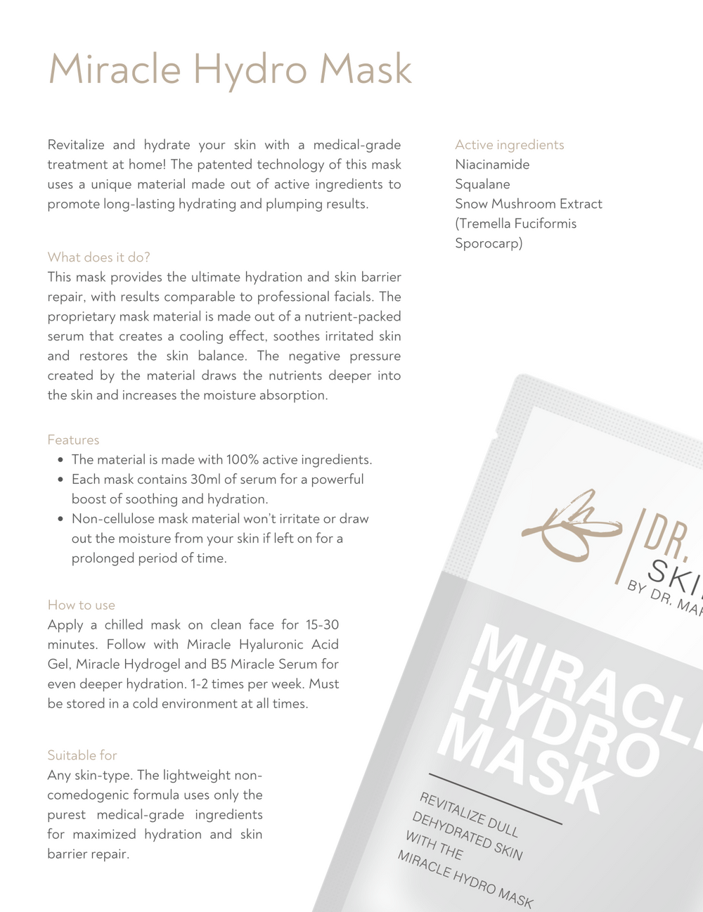 MB Miracle Hydra Mask - Description